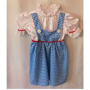 DOROTHY WIZARD of OZ Costume Dress Little Girls Blue Gingham Halloween Cosplay